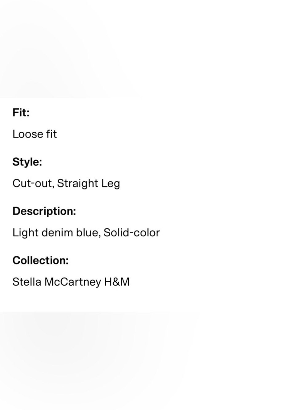 Stella McCartney Light Blue Low-Rise Wide Leg Jeans with Cutout Waist - Picture 8 of 11
